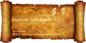 Gyulai Valdemár névjegykártya